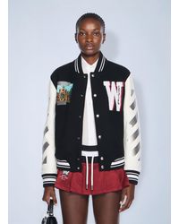Off-White c/o Virgil Abloh - Wo Soundsystem Varsity Jacket - Lyst