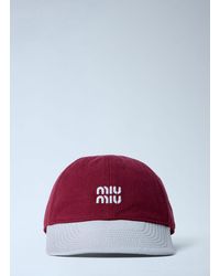 Miu Miu - Logo Motif Baseball Cap - Lyst