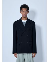 Balenciaga - Double-Breasted Tailored Wool Twill Blazer - Lyst