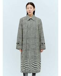Burberry - Long Warped Houndstooth Car Coat - Lyst