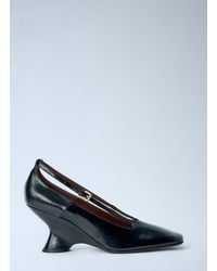 Dries Van Noten - Leather Wedge Pumps - Lyst