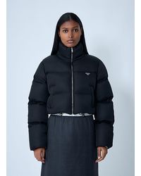 Prada - Short Re-Nylon Down Jacket - Lyst