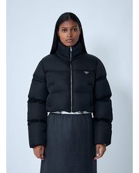 Prada - Short Re-Nylon Down Jacket - Lyst