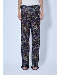 Dries Van Noten - Pachas Printed Silk Straight Pants - Lyst
