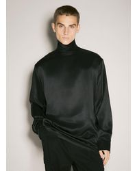 Dolce & Gabbana - Loose Silk Turtleneck Top - Lyst
