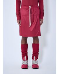 Moncler - Rick Owens Drawstring Midi Kilt Shorts - Lyst