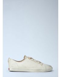 Prada - Antiqued Leather Sneakers - Lyst