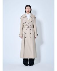 Saint Laurent - Cotton Twill Trench Coat - Lyst
