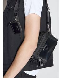 Prada - Re-nylon And Brushed Leather Crossbody Bag - Lyst