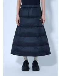 Moncler - Reversible Wool Twill Padded Midi Skirt - Lyst
