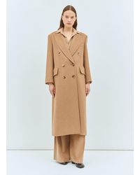 Max Mara - Double-Breasted Camel Coat - Lyst