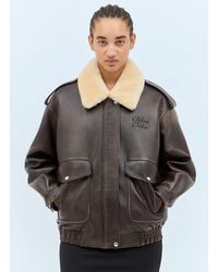 Miu Miu - Padded Leather Jacket - Lyst