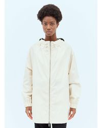 Burberry - Check Hood Gabardine Parka - Lyst