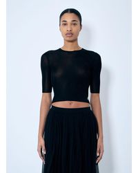 Saint Laurent - Cropped Top With Cassandre - Lyst
