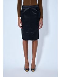 Saint Laurent - Cassandre Pencil Skirt - Lyst