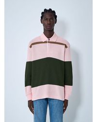 Bottega Veneta - Jumbo Cotton Pique Stripe Polo Shirt - Lyst