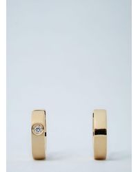 TOTEME - Bezel Diamond Hoops - Lyst