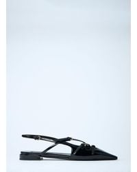 Miu Miu - Patent Leather Slingback Ballerina Flats - Lyst