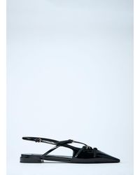 Miu Miu - Patent Leather Slingback Ballerina Flats - Lyst