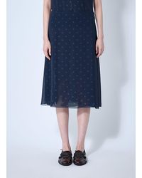 Acne Studios - Mesh Layered Midi Skirt - Lyst