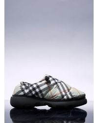 Burberry - Check Nylon-Blend Pillow Mule - Lyst