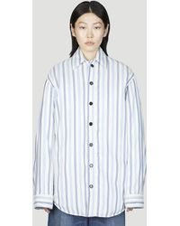 Bottega Veneta - Silk Stripe Shirt - Lyst