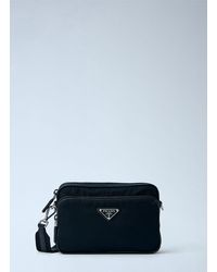 Prada - Re-Nylon And Saffiano Leather Crossbody Bag - Lyst