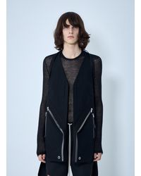 Rick Owens - Asymmetric Zip Detail Vest - Lyst