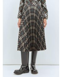 Burberry - Pleated Wool-Blend Skirt - Lyst