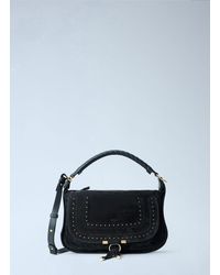 Chloé - Chloé Marcie Medium Studded Suede Shoulder Bag - Lyst