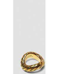 Balenciaga All-over Logo Loop Ring - Metallic