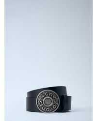 Acne Studios - Logo Buckle Leather Belt - Lyst