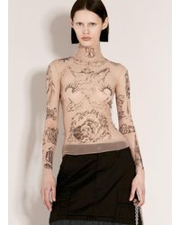 Balenciaga - Tattoo Mesh Top - Lyst