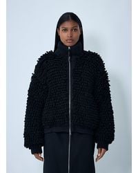 Moncler x Edward Enninful - Textured Wool-Blend Cardigan - Lyst