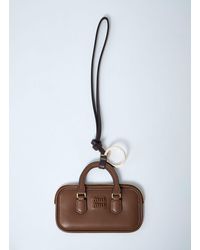 Miu Miu - Arcadie Leather Keyring - Lyst