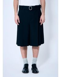 Jil Sander - Belted Pleated Shorts - Lyst