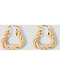 Bottega Veneta - Twist Triangle Hoop Earrings - Lyst