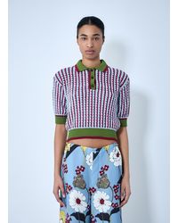 Marni - Textured Knit Polo Sweater - Lyst