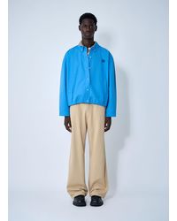Garment-dyed blouson jacket with embroidered logo ブルゾン Miu Miu Garment-Dyed Blouson Jacket With Embroidered Logo in