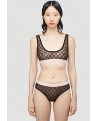 Gucci - Gg Logo Sheer-lace Lingerie Set - Lyst