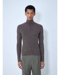 Prada - High Neck Zip Sweater - Lyst