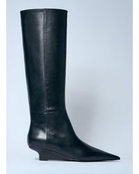 TOTEME - Sharp Knee-High Leather Boots - Lyst