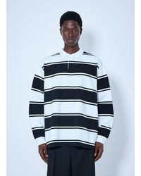 Balenciaga - Striped Logo-Patch Polo Shirt - Lyst