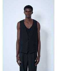 Saint Laurent - Silk Crepe Waistcoat - Lyst
