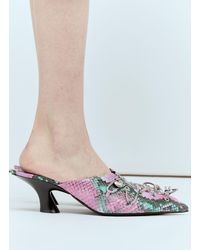Acne Studios - Lace-up Heeled Mules - Lyst