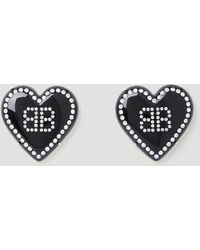 Balenciaga - Heart Logo Earrings - Lyst