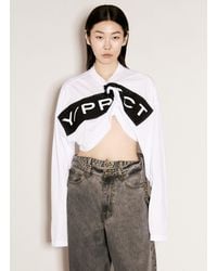 Y. Project - Y/Project Scrunched Logo Print T-Shirt - Lyst