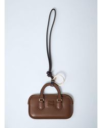Miu Miu - Arcadie Leather Keyring - Lyst