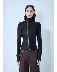 Rick Owens Leather Gary Flightsuit in Black | Lyst Canada