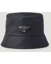 Prada Logo Bucket Hat - Black